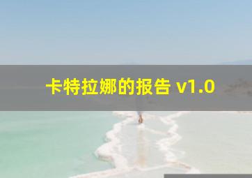 卡特拉娜的报告 v1.0